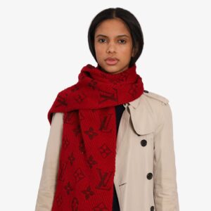 Alternative view of Louis Vuitton Logomania Scarf Red For Women M72432