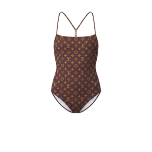 Louis Vuitton Monogram One-Piece Swimsuit Brown Monogram For Women