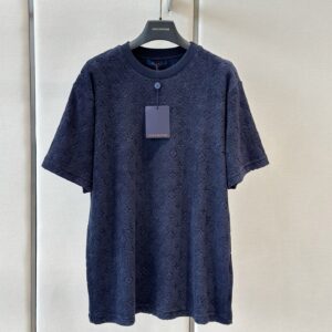 Alternative view of Louis Vuitton Monogram Toweling Effect T-Shirt Navy For Men