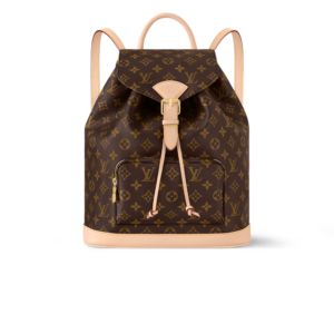 Louis Vuitton Montsouris MM Backpack 15in/ 38cm Brown Monogram Gold Hardware For Women M11197