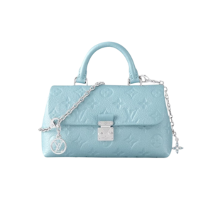 Louis Vuitton Nano Madeleine Top Handle Bag 8.3in/ 21cm Azur Frost Silver Hardware For Women M12211