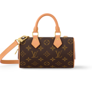 Louis Vuitton Nano Speedy Dating Top Handle Bag 7.1in/ 18cm Brown Gold Hardware For Women M13226