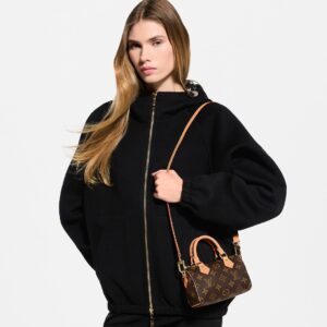 Alternative view of Louis Vuitton Nano Speedy Top Handle Bag 6.3in/ 16cm Brown Monogram Canvas Gold Hardware For Women M81085