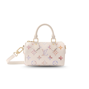 Louis Vuitton Nano Speedy Top Handle Bag 6.3in/ 16cm Dream Cream Gold Hardware For Women M25591