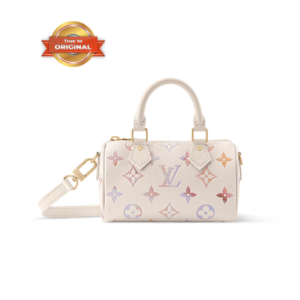 Louis Vuitton Nano Speedy Top Handle Bag 6.3in/ 16cm Dream Cream Gold Hardware For Women M25591
