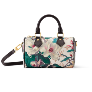 Louis Vuitton Nano Speedy Top Handle Bag 6.3in/ 16cm Monogram Dune Gold Hardware For Women M29149