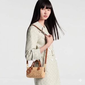 Alternative view of Louis Vuitton Nano Speedy Top Handle Bag 6.3in/ 16cm Natural Tan Raffia Gold Hardware For Women M83525