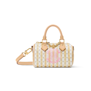 Louis Vuitton Nano Speedy Top Handle Bag 6.3in/ 16cm Stamp Banana Gold Hardware For Women M29030