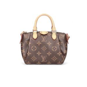 Louis Vuitton Turenne Nano Top Handle Bag 6.7in/ 17cm Brown Monogram Canvas Gold Hardware For Women M61253