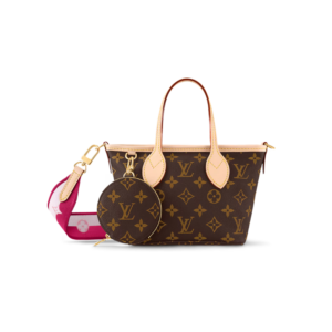 Louis Vuitton Neverfull BB Tote Bag 9.4in/ 24cm Pink Peony Gold Hardware For Women M46786