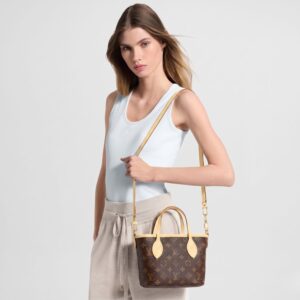 Alternative view of Louis Vuitton Neverfull Bandouliere Inside Out BB Tote Bag 10.4in/ 26cm Banane Monogram Gold Hardware For Women M29228