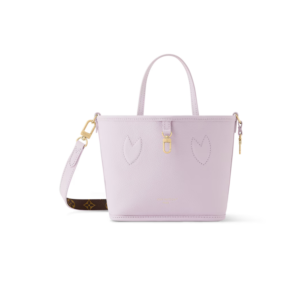 Louis Vuitton Neverfull Bandouliere Inside Out BB Tote Bag 10.4in/ 26cm Misty Lilac Gold Hardware For Women M25656