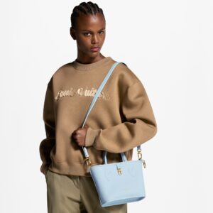 Alternative view of Louis Vuitton Neverfull Bandouliere Inside Out BB Tote Bag 10.4in/ 26cm Monogram Sky Blue Gold Hardware For Women M28336