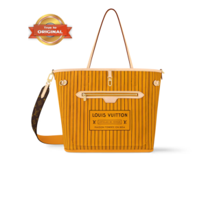 Louis Vuitton Neverfull Bandouliere Inside Out MM Tote Bag 12.2in/ 31cm Jaune Gold Hardware For Women M11947