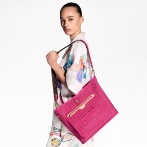 Alternative view of Louis Vuitton Neverfull Bandouliere Inside Out MM Tote Bag 12.2in/ 31cm Rose Gold Hardware For Women M12257