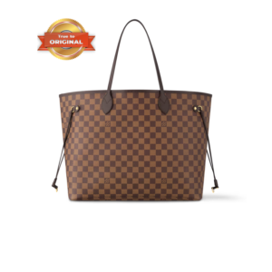 Louis Vuitton Neverfull GM Tote Bag 15.4in/ 39cm Brown Damier Ebene Gold Hardware For Women N40597