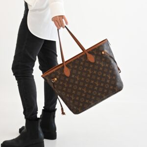 Alternative view of Louis Vuitton Neverfull Inside Out MM Tote Bag 12.2in/ 31cm Tan Gold Hardware For Women M12061