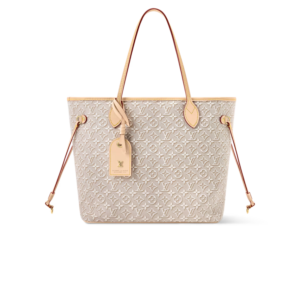 Louis Vuitton Neverfull Inside Out MM Tote Bag 12.2in/ 31cm Beige Monogram Embleme Gold Hardware For Women M2A381