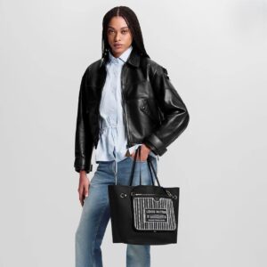 Alternative view of Louis Vuitton Neverfull Inside Out MM Tote Bag 12.2in/ 31cm Black Gold Hardware For Women M11946