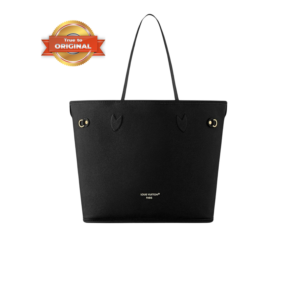 Louis Vuitton Neverfull Inside Out MM Tote Bag 12.2in/ 31cm Black Gold Hardware For Women M11946