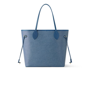 Louis Vuitton Neverfull MM Tote Bag 12.2in/ 31cm Blue Gold Hardware For Women M14856