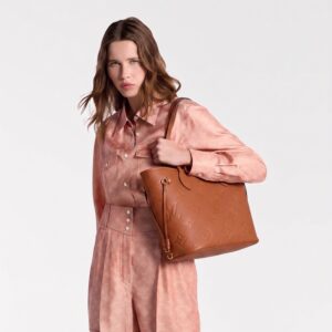 Alternative view of Louis Vuitton Neverfull MM Tote Bag 12.2in/ 31cm Cognac Gold Hardware For Women M12605