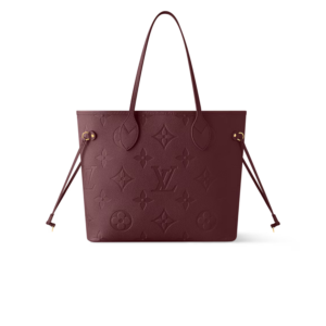 Louis Vuitton Neverfull MM Tote Bag 12.2in/ 31cm Grenat Gold Hardware For Women M25855