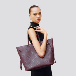 Alternative view of Louis Vuitton Neverfull MM Tote Bag 12.2in/ 31cm Grenat Gold Hardware For Women M25855