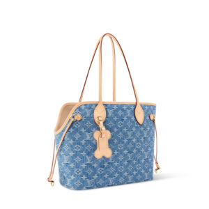 Alternative view of Louis Vuitton Neverwoof Tote Bag 12.2in/ 31cm Blue Denim Gold Hardware For Women M28052