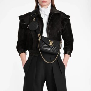 Alternative view of Louis Vuitton New Wave Multi Pochette Shouler Bag  7.5in/ 19cm Black Gold Hardware For Women M56461