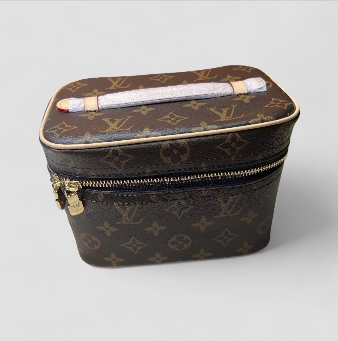 Louis Vuitton Nice Mini Vanity Case 7.9in/ 20cm Brown Monogram Gold Hardware For Women M44495 - Image 3