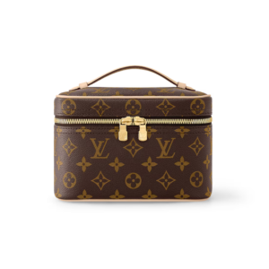 Louis Vuitton Nice Mini Vanity Case 7.9in/ 20cm Brown Monogram Gold Hardware For Women M44495