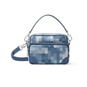 Louis Vuitton Nil Crossbody Bag 9.8in/ 25cm Indigo Blue Damoflage Silver Hardware For Men M28606