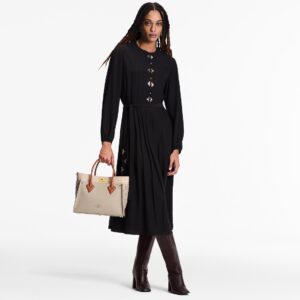 Alternative view of Louis Vuitton On My Side MM Tote Bag Grey For Women 12in/30.5cm M53825