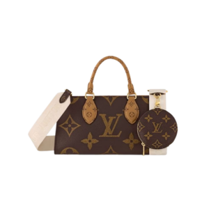 Louis Vuitton OnTheGo East West Tote Bag 9.8in/ 24.8cm Brown Gold Hardware For Women M46653
