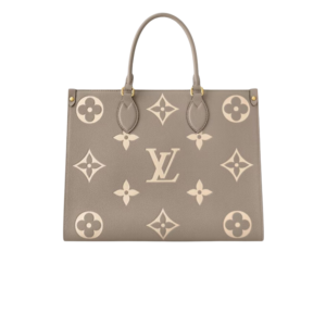 Louis Vuitton OnTheGo MM Tote Bag 13.8in/ 35cm Beige Gold Hardware For Women M45494