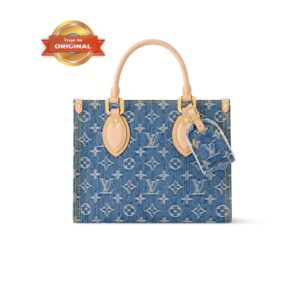 Louis Vuitton OnTheGo PM Denim Blue For Women 9.8in/25cm M14633