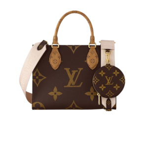 Louis Vuitton OnTheGo PM Tote Bag 25cm/ 9.8in Brown Gold Hardware For Women