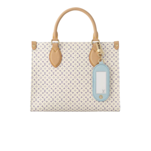 Louis Vuitton OnTheGo PM Tote Bag 9.8in/ 25cm Azure Blue/ Sand Gold Hardware For Women M15138