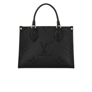 Louis Vuitton OnTheGo PM Tote Bag 9.8in/ 25cm Black Gold Hardware For Women M45653