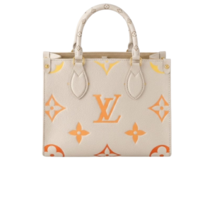 Louis Vuitton OnTheGo PM Tote Bag 9.8in/ 25cm Cream Gold Hardware For Women