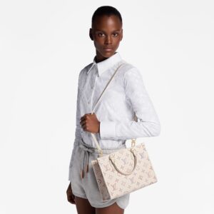 Alternative view of Louis Vuitton OnTheGo PM Tote Bag 9.8in/ 25cm Dream Cream Light Gold Hardware For Women M25770