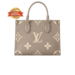 Louis Vuitton OnTheGo PM Tote Bag 9.8in/ 25cm Monogram Empreinte Beige/ Cream For Women M45779