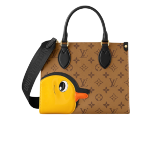 Louis Vuitton OnTheGo PM Tote Bag 9.8in/ 25cm Monogram Reverse Brown Gold Hardware For Women M47199