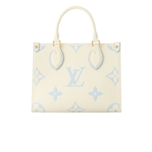 Louis Vuitton OnTheGo PM Tote Bag 9.8in/ 25cm White Gold Hardware For Women M46833