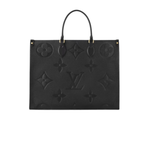 Louis Vuitton Onthego GM Tote Bag 16.1in/ 41cm Monogram Empreinte Black Gold Hardware For Women M44925
