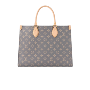 Louis Vuitton Onthego MM Tote Bag 13.8in/ 35cm Trianon Grey Gold Hardware For Women M12415