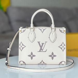 Alternative view of Louis Vuitton Onthego PM Tote Bag 9.8in/ 25cm Monogram Empreinte Tourterelle Grey/Beige For Women M45654