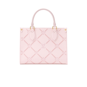 Louis Vuitton Onthego PM Tote Bag 9.8in/ 25cm Light Bliss Couture Gold Hardware For Women M28528