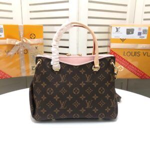 Alternative view of Louis Vuitton Pallas BB Tote Bag 11in/ 28cm Brown/ Pink Monogram Gold Hardware For Women